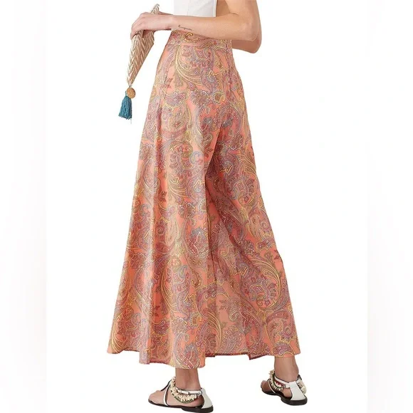 TIGERLILY Sisandia Paisley High Waisted Split Wide Leg Pants NWT - Picture 4 of 16